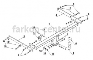 Фаркоп Auto-Hak для FORD C-MAX 2010-2019г. Артикул C 57