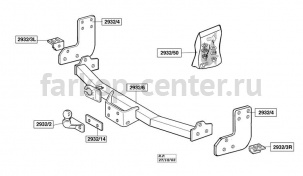 Фаркоп Brink для MERCEDES-BENZ SPRINTER 1995-2006. Артикул 293200