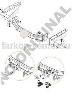 Фаркоп Aragon для DODGE NITRO 2007-2011. Артикул E1701AA