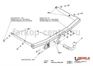 Фаркоп Imiola для FORD C-MAX 2003-2010. Артикул E-037