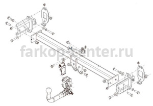 Фаркоп Brink для MERCEDES-BENZ GLC-CLASS X253 2015-2019г. Артикул 609200