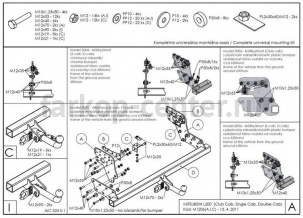 Фаркоп Galia для MITSUBISHI L200 1996-2006. Артикул M120A