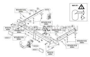 Фаркоп Brink для OPEL ASTRA J седан 2009-2015. Артикул 569700