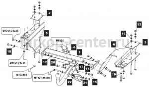 Фаркоп Baltex для HONDA CR-V 1997-2002. Артикул HO-03