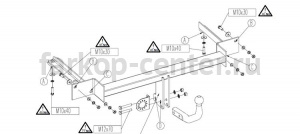 Фаркоп Avtos для FIAT PUNTO 2005-2010. Артикул FA03