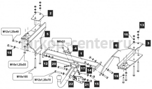 Фаркоп Baltex для HONDA CR-V 1997-2002. Артикул HO-03