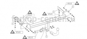 Фаркоп Avtos для FIAT PUNTO 2005-2010. Артикул FA03