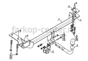 Фаркоп Steinhof для LAND ROVER EVOQUE 2011-2019г. Артикул L-112
