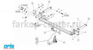 Фаркоп Bosal для MERCEDES-BENZ GLK-CLASS X204 2008-2015. Артикул 049-683