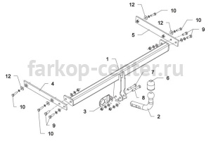 Фаркоп Auto-Hak для FORD FIESTA 2008-2015. Артикул C 52