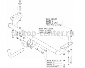 Фаркоп Bosal Russia для GEELY GC6 2014-2016. Артикул 9001-A