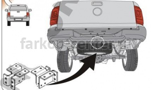 Фаркоп Aragon для VOLKSWAGEN AMAROK 2010-2019г. Артикул E6713AC