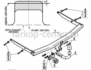 Фаркоп Steinhof для FORD FOCUS 2 2004-2011. Артикул F-242