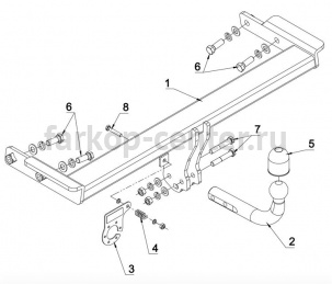 Фаркоп Auto-Hak для VOLVO S60 2010-2019г. Артикул L 26