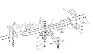 Фаркоп ДЗК для VOLVO XC90 2002-2015. Артикул RA471