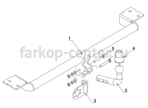 Фаркоп Auto-Hak для TOYOTA AVENSIS 1997-2003. Артикул 0 05