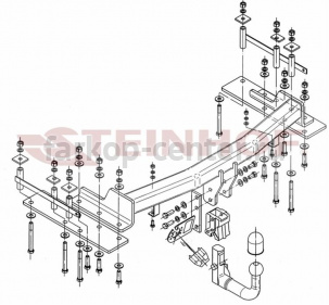 Фаркоп Steinhof для SSANG YONG KYRON 2005-2016. Артикул S-453