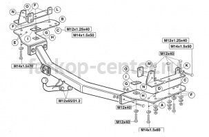 Фаркоп Brink для TOYOTA LAND CRUISER 100 1998-2007. Артикул 285700