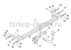 Фаркоп Auto-Hak для KIA RIO 2005-2011. Артикул T 60
