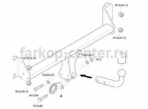 Фаркоп Westfalia для BMW X4 F26 2014-2019г. Артикул 303339600001