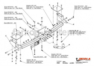 Фаркоп Imiola для FIAT ALBEA 2003-2012. Артикул F-021