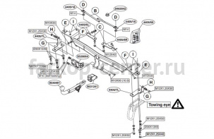 Фаркоп Brink для SUZUKI GRAND VITARA 2005-2016. Артикул 440500