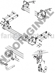 Фаркоп Aragon для SUBARU OUTBACK 2015-2019г. Артикул E6004BA