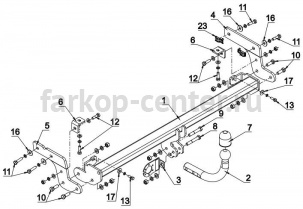 Фаркоп Auto-Hak для CITROEN C-ELYSEE 2013-2019г. Артикул P 37