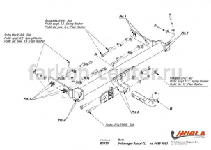 Фаркоп Imiola для VOLKSWAGEN PASSAT B3 1988-1997. Артикул W-010