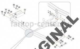 Фаркоп Aragon для AUDI A3 2003-2012. Артикул E6700DA