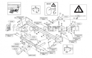 Фаркоп Brink для LAND ROVER RANGE ROVER SPORT 2013-2019г. Артикул 576700