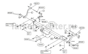 Фаркоп Brink для FIAT DUCATO 2006-2019г. Артикул 481900