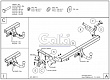 Фаркоп оцинкованный для TOYOTA RAV4. Без выреза в бампере. с 2006 по 2012 г.в.