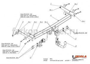 Фаркоп Imiola для VOLKSWAGEN PASSAT B6 2005-2010. Артикул W-A26