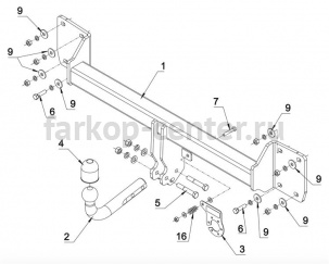 Фаркоп Auto-Hak для VOLVO XC90 2015-2019г. Артикул L 28