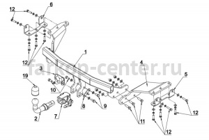 Фаркоп Auto-Hak для MITSUBISHI OUTLANDER 2007-2012. Артикул Z 38A