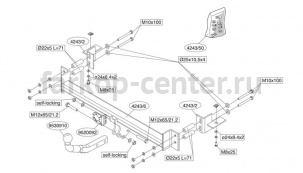 Фаркоп Brink для OPEL ZAFIRA A 1999-2005. Артикул 424300