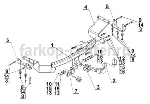 Фаркоп Steinhof для CITROEN C-CROSSER 2007-2012. Артикул M-355