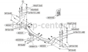 Фаркоп Brink для SSANG YONG KYRON 2005-2016. Артикул 460900