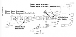 Фаркоп Westfalia для SKODA RAPID 2012-2019г. Артикул 317129600001