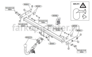 Фаркоп Brink для VOLVO V40 Cross Country 2012-2019г. Артикул 565600