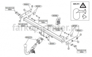 Фаркоп Brink для VOLVO V40 Cross Country 2012-2019г. Артикул 565600