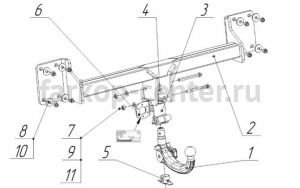 Фаркоп Bosal Russia для BMW X6 F16 2014-2019г. Артикул 4755-AK41