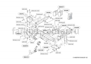 Фаркоп Brink для MERCEDES-BENZ M-CLASS W164 2005-2012. Артикул 443300