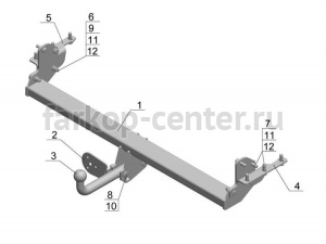 Фаркоп Avtos для NISSAN NAVARA D40 2005-2015. Артикул NS16