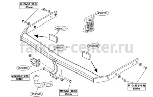 Фаркоп Brink для VOLKSWAGEN JETTA 5 2005-2011. Артикул 450200