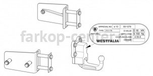 Фаркоп Westfalia для MERCEDES-BENZ M-CLASS W163 1998-2005. Артикул 313179600001