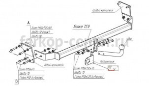 Фаркоп Bosal Russia для KIA RIO 2011-2017. Артикул 6749-A