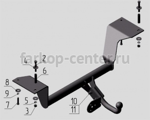 Фаркоп Avtos для HONDA CR-V 1997-2002. Артикул HN01