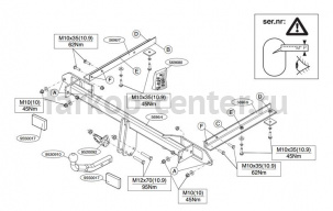 Фаркоп Brink для OPEL ASTRA J седан 2009-2015. Артикул 569600